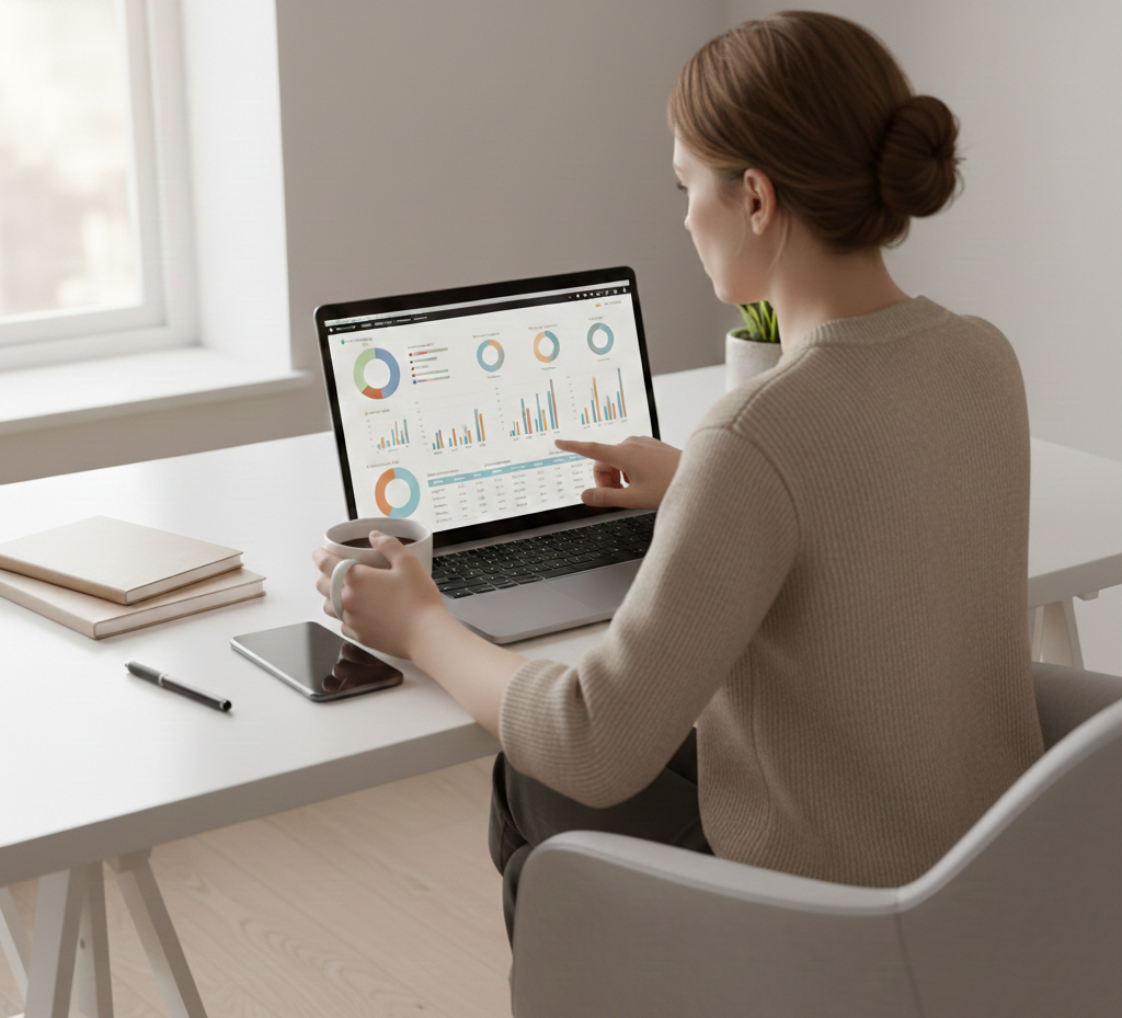 Gemini_Generated_Image_284bek284bek284b Person analyzing data on laptop.